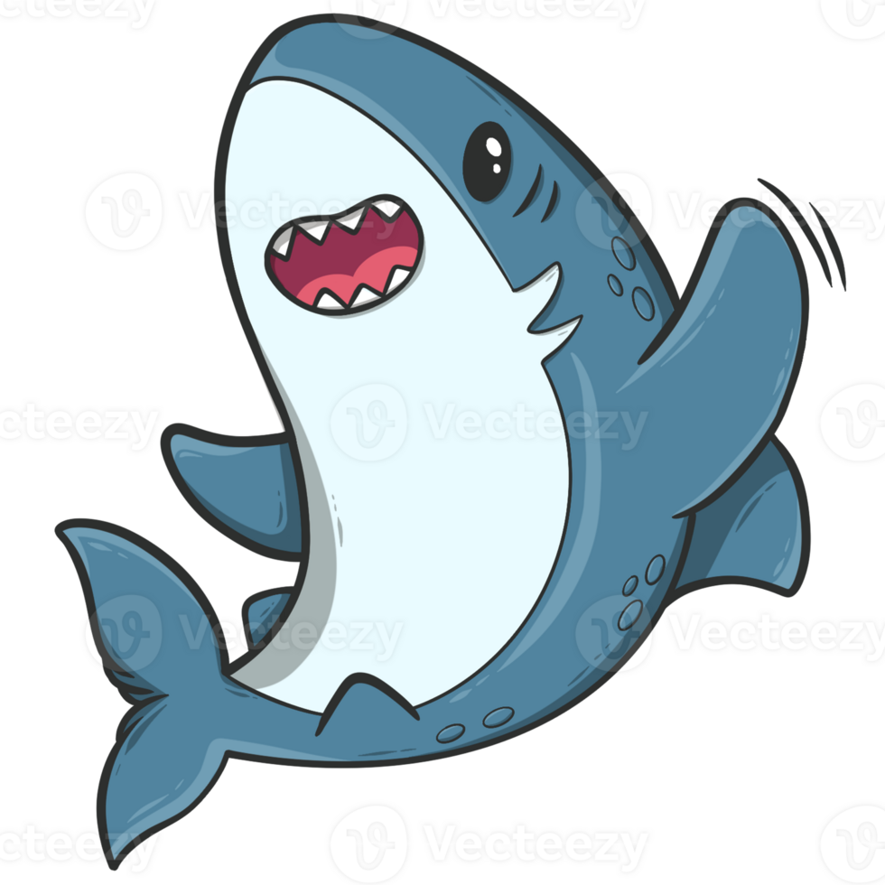 cute shark cartoon png