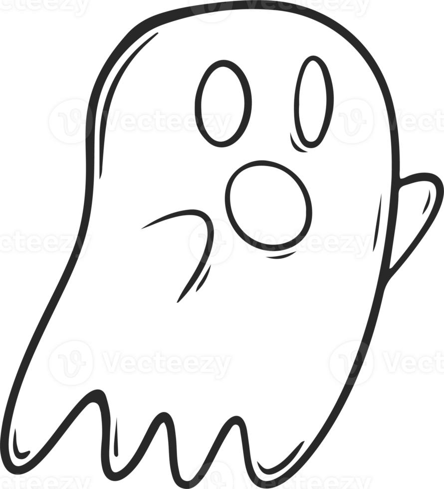 cute halloween ghost outline png