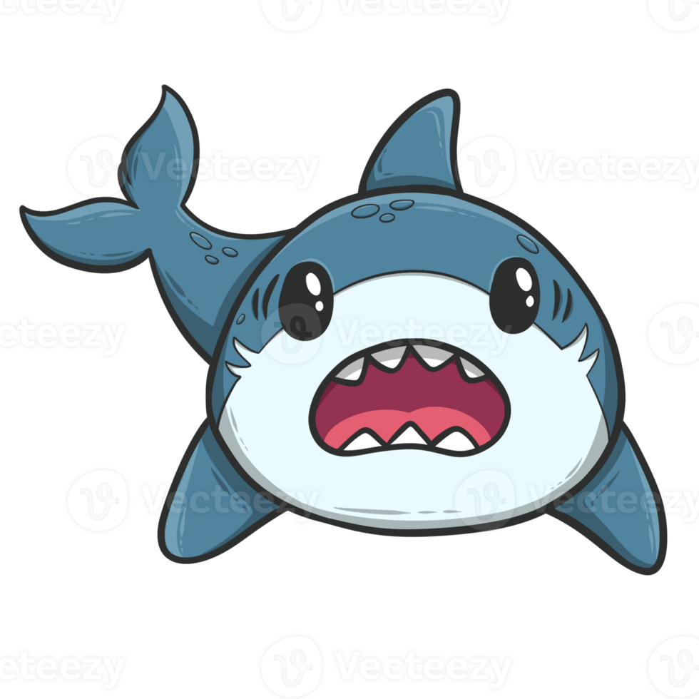 cute shark cartoon png