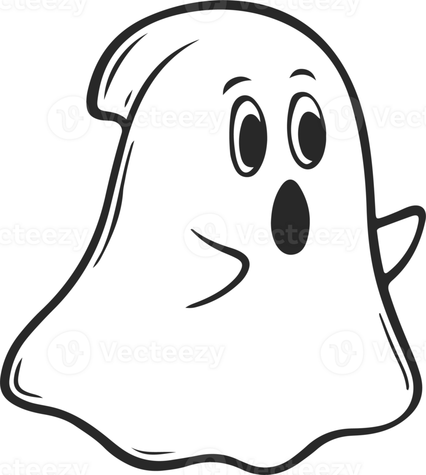 cute halloween ghost outline png