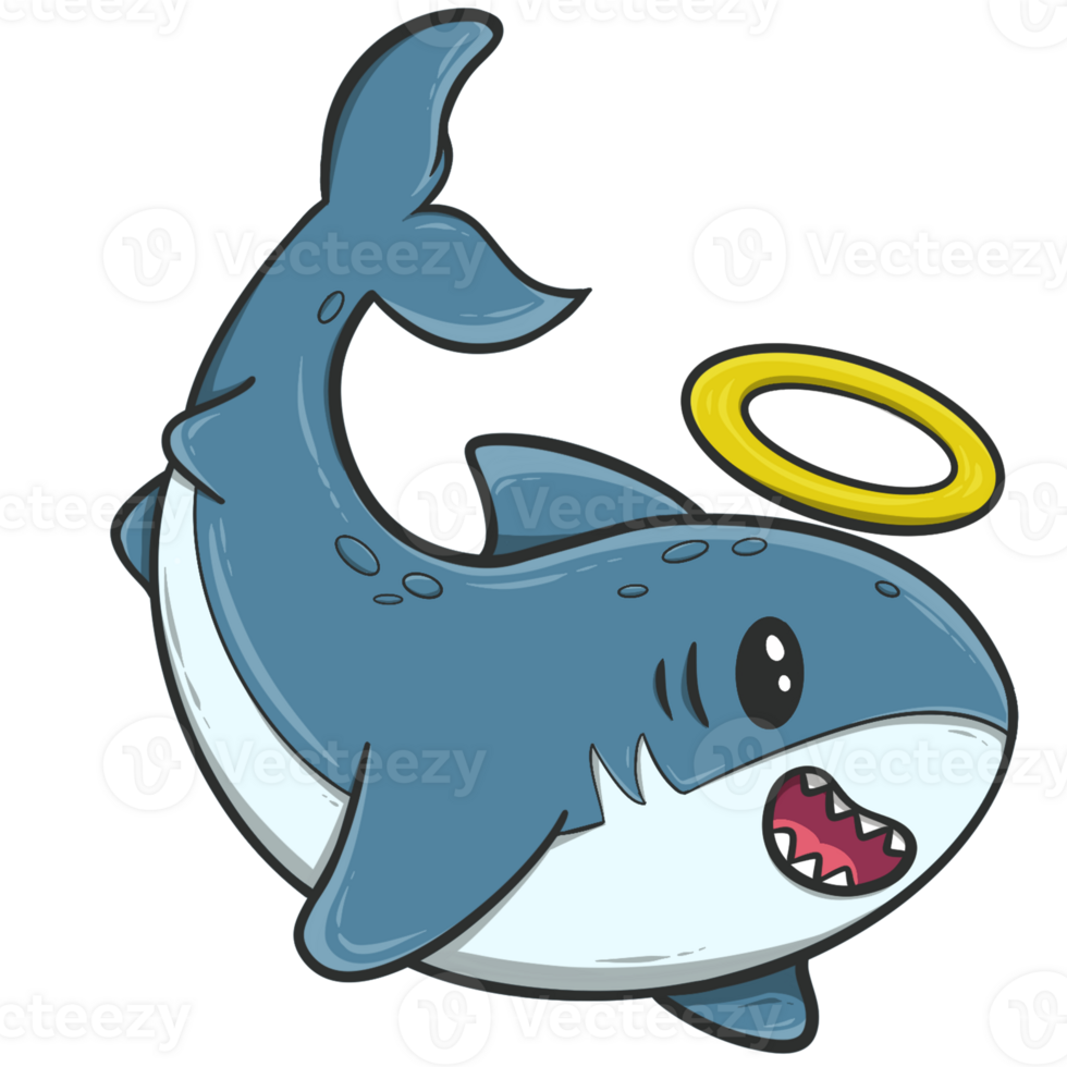 cute shark cartoon png