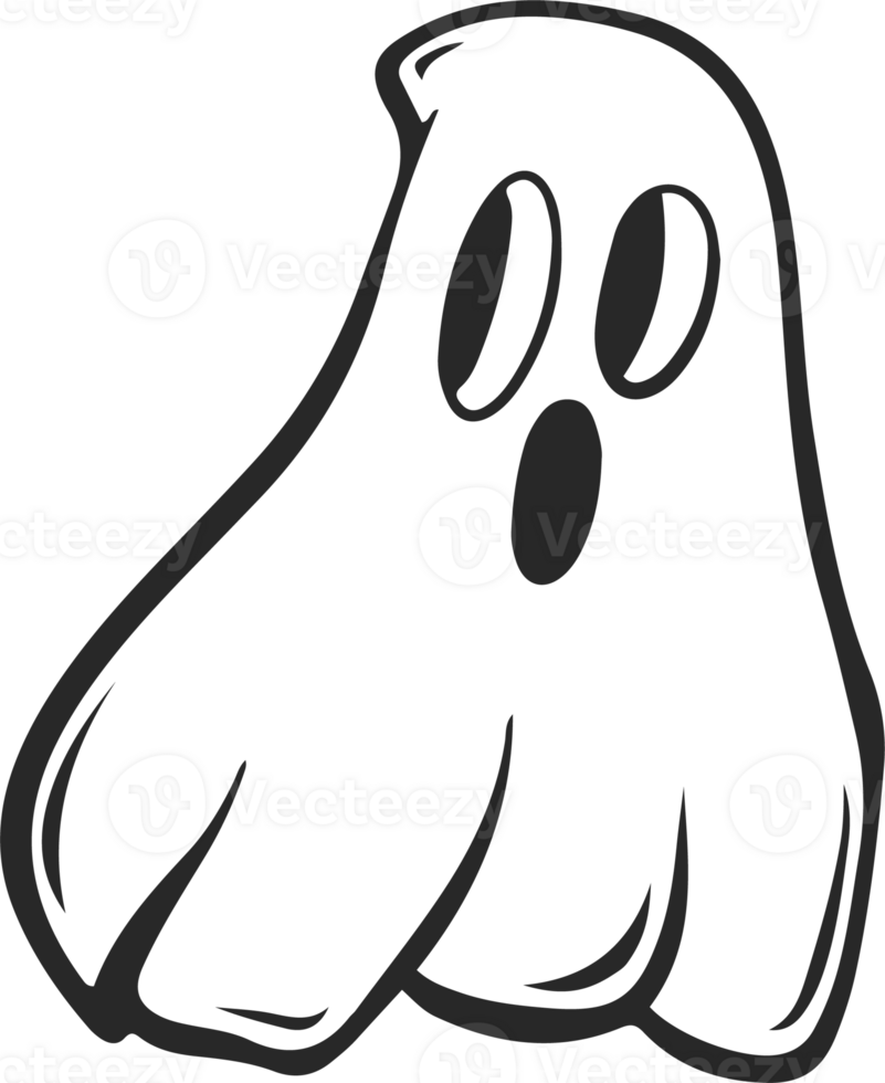 cute halloween ghost outline png