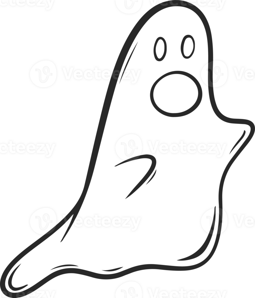 cute halloween ghost outline png