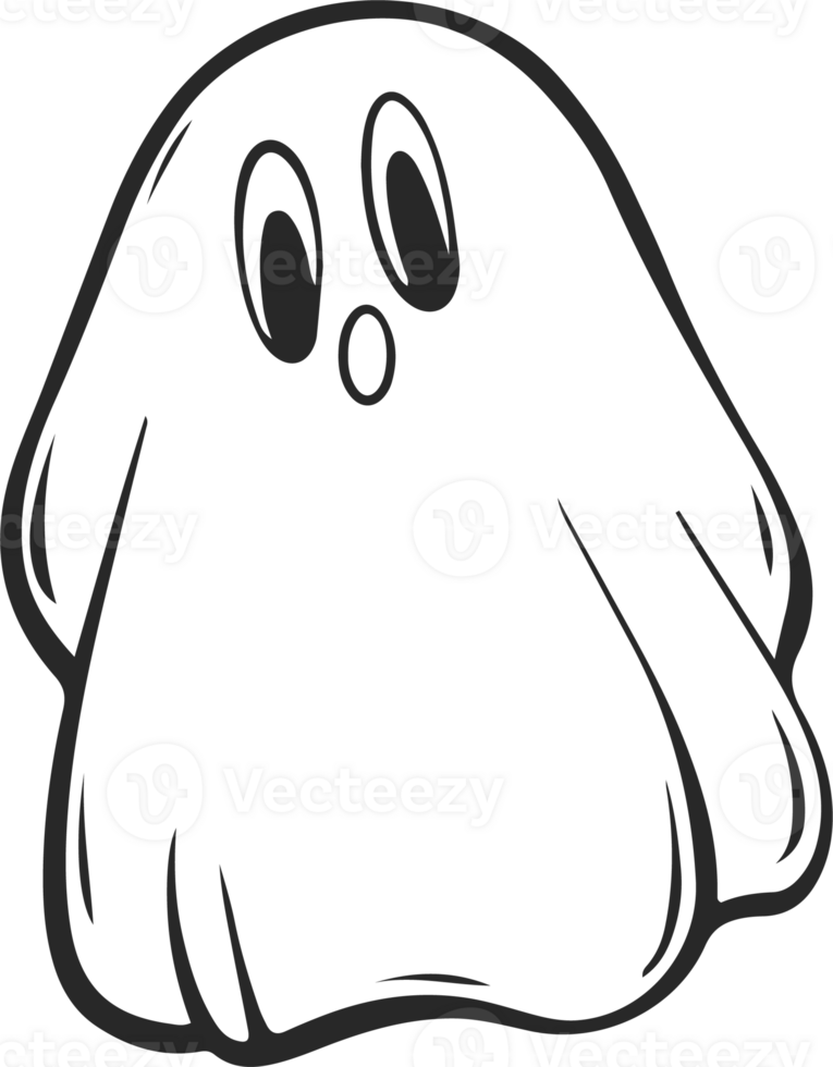 cute halloween ghost outline png