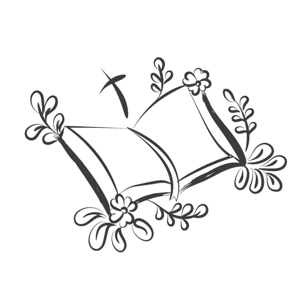 Christian line art design for print or use as banner, poster, photo overlay, apparel design vector