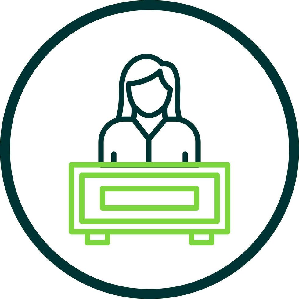 Receptionist Vector Icon Design