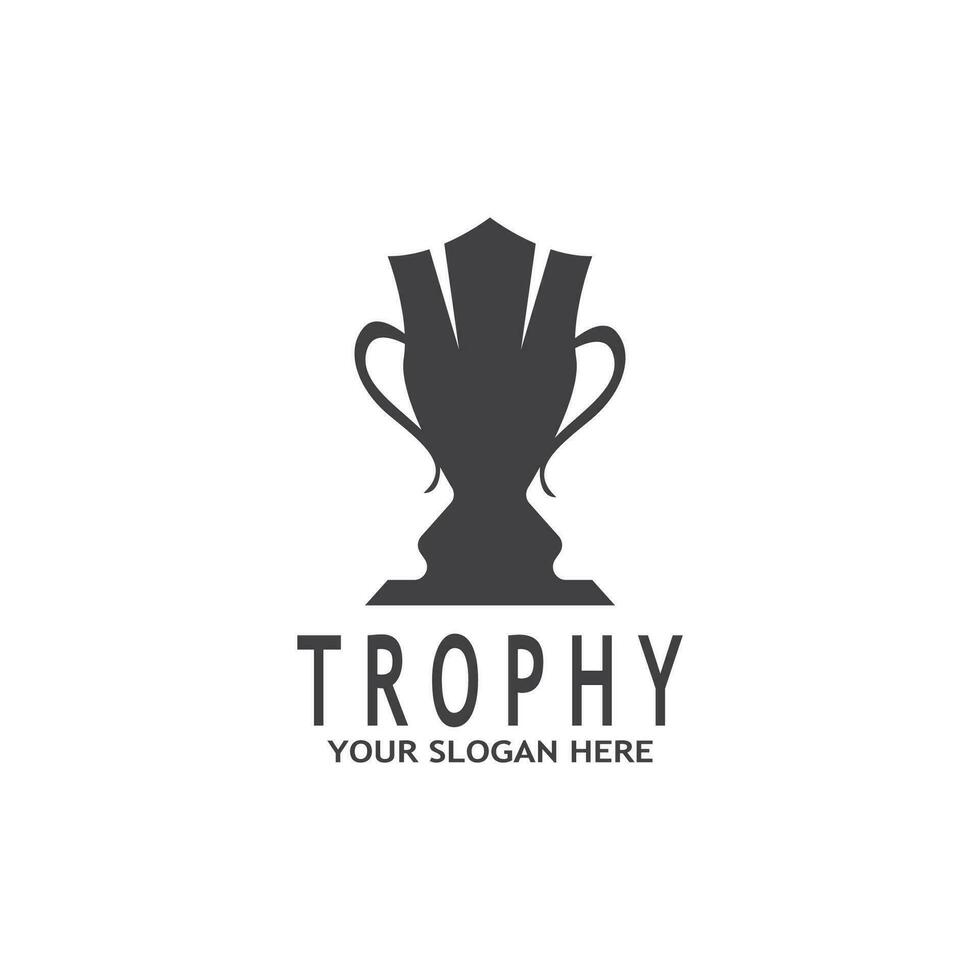 Simple Trophy logo design Vector Template