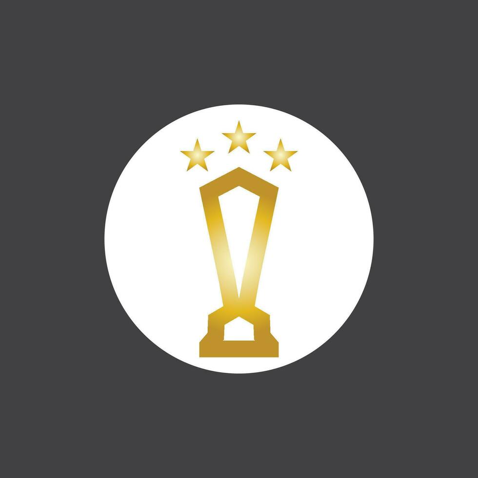 Simple Trophy logo design Vector Template