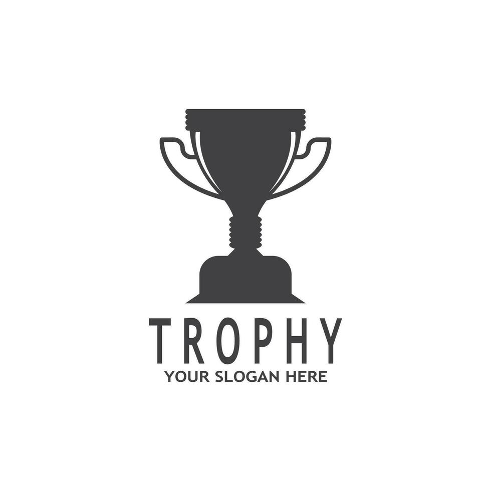 Simple Trophy logo design Vector Template