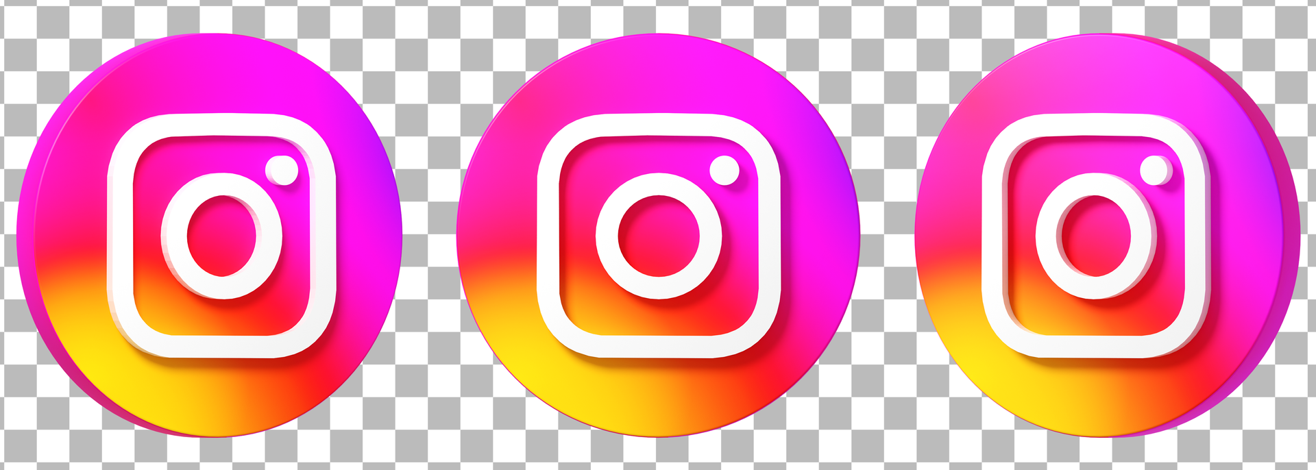 Instagram ikon 3d modellering psd