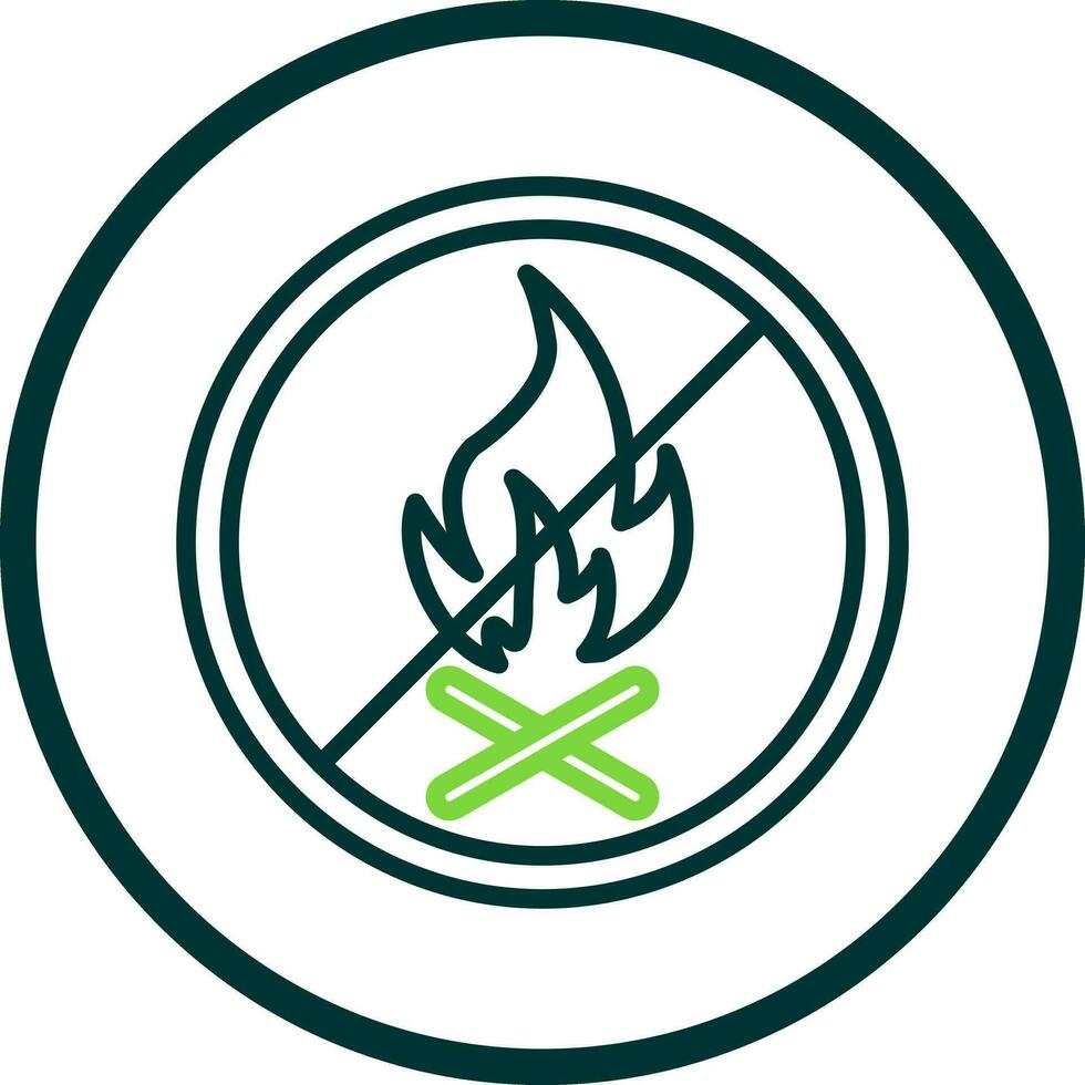 No Fire Allowed Vector Icon Design