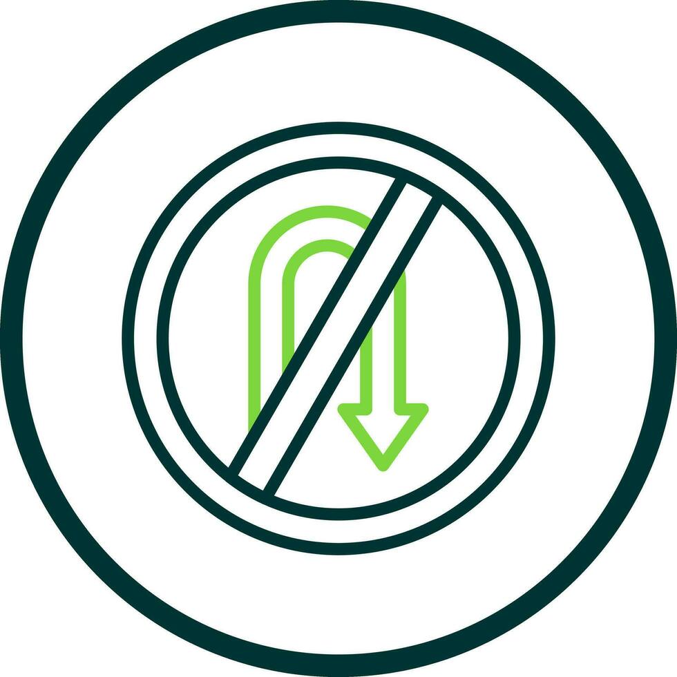 No Turn Vector Icon Design