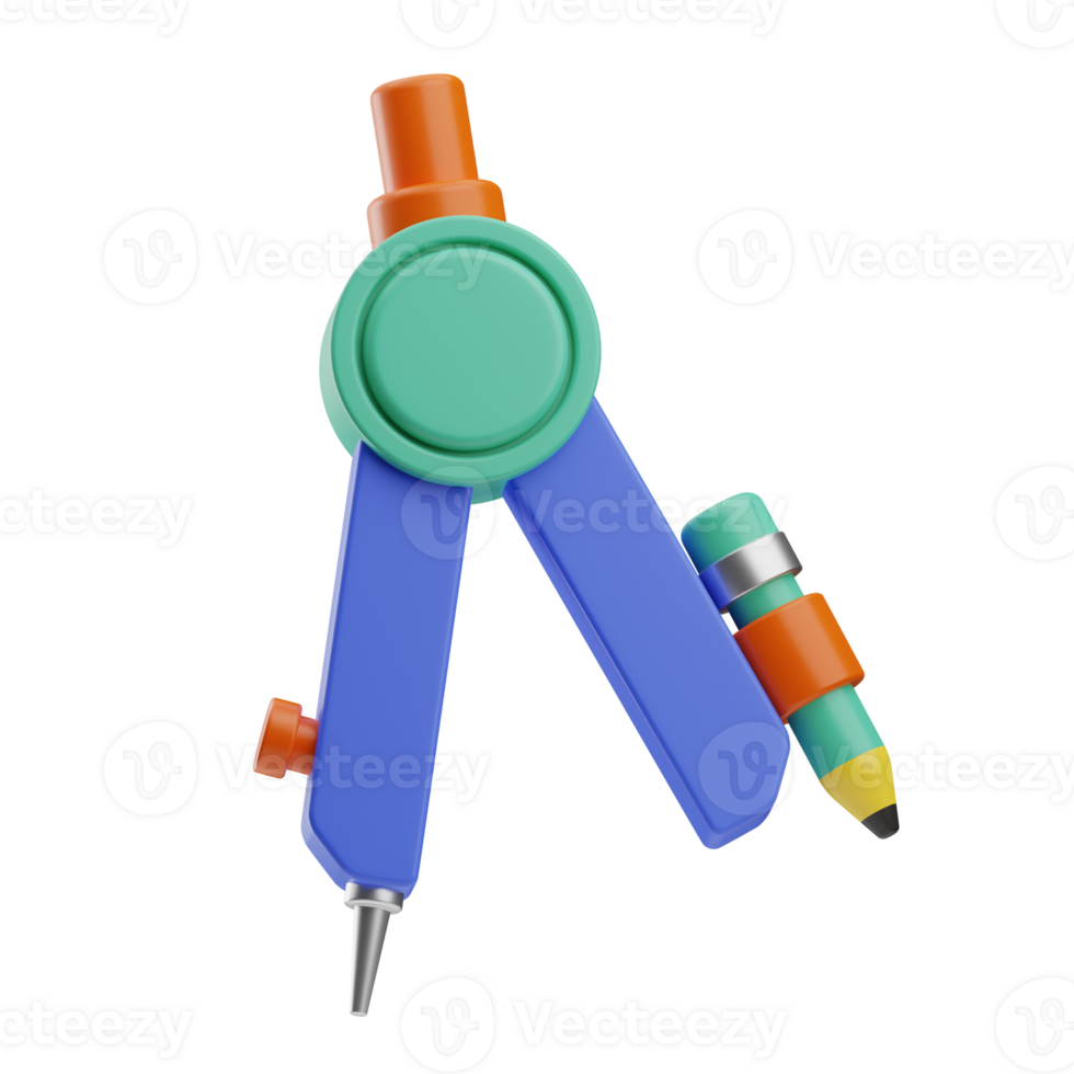 workplace compass illustration 3d png