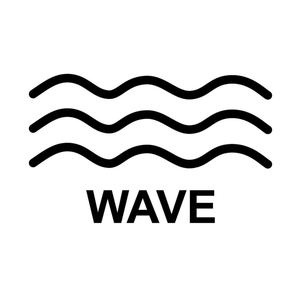 Wave icon design template  isolated on white background. vector