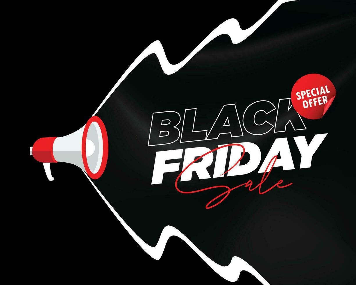 Black friday banner template vector
