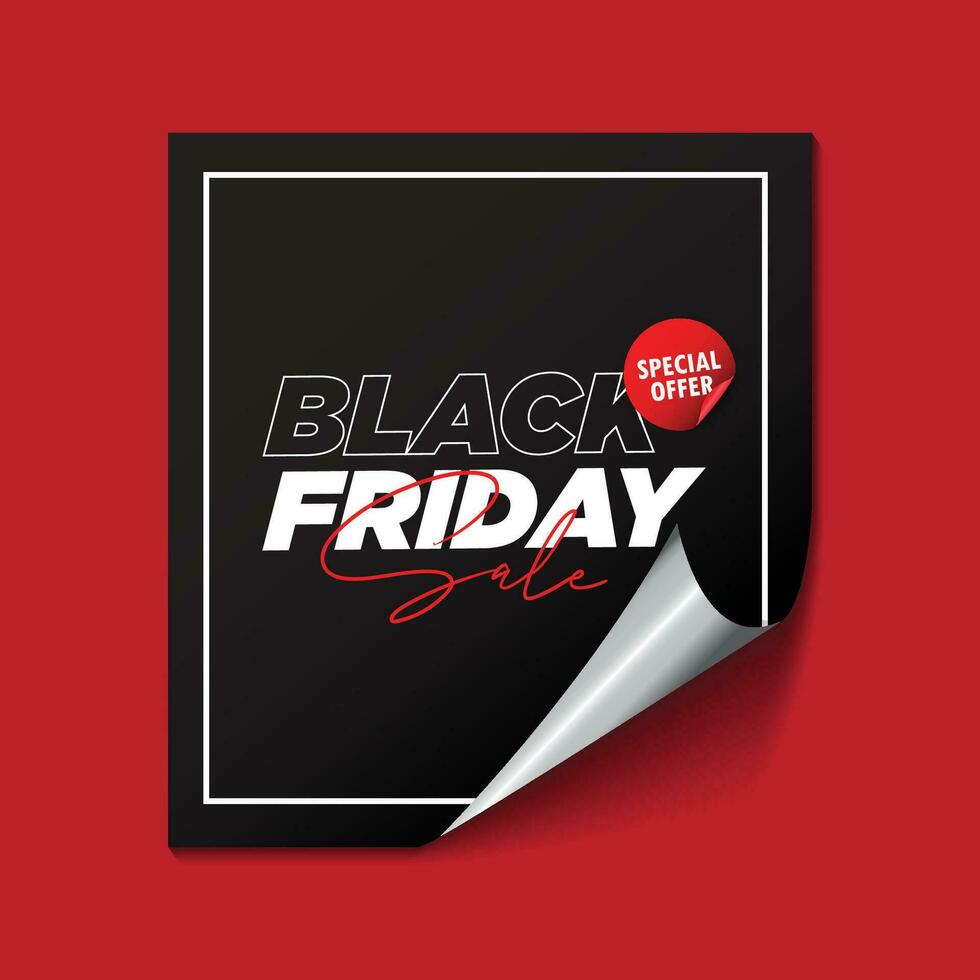 Black friday banner template vector