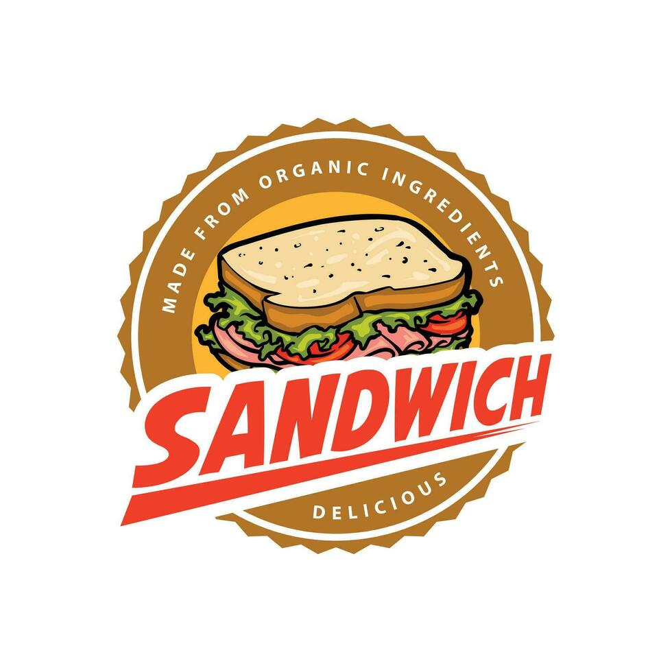 sandwich logo template vector