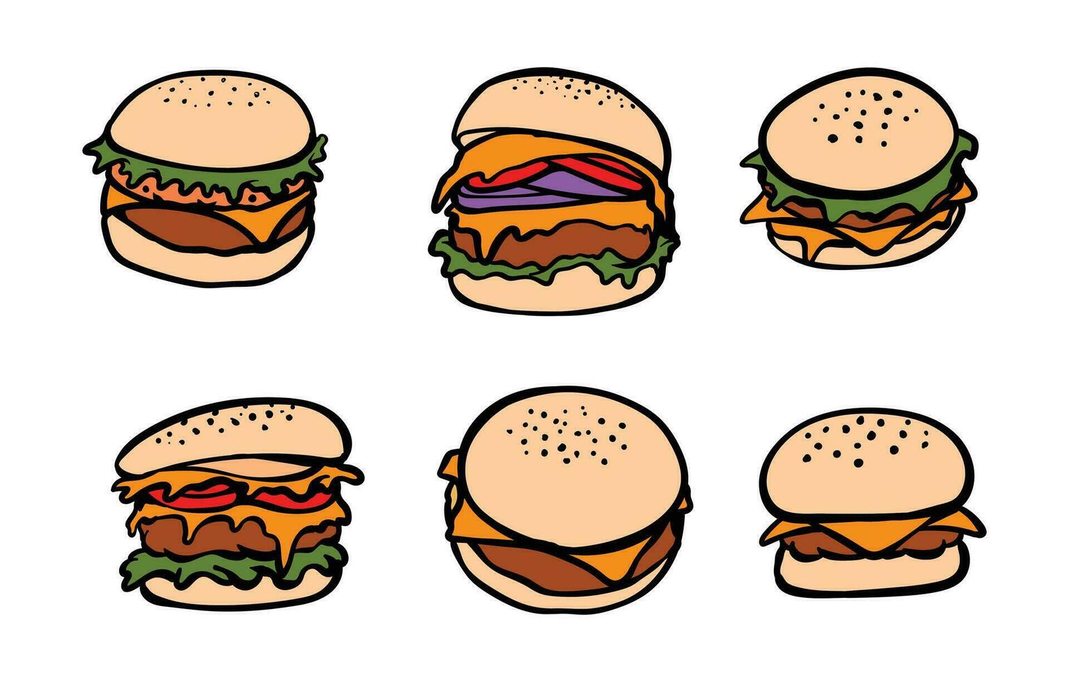 burger element design vector