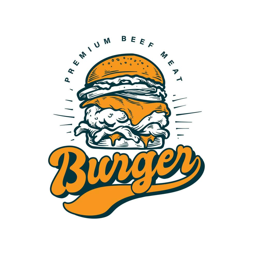 burger logo template vector