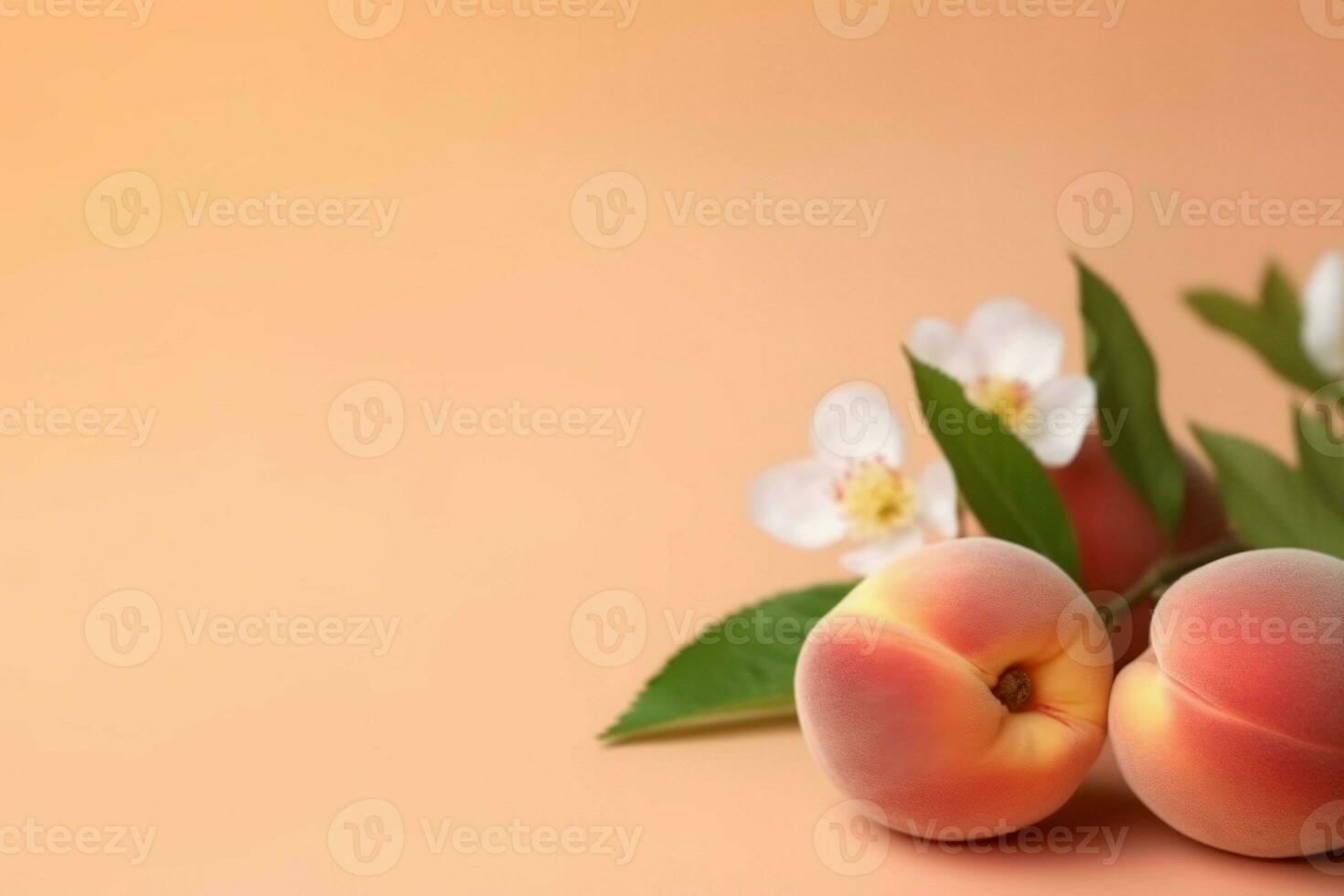 Natural peach mockup. Generate Ai photo