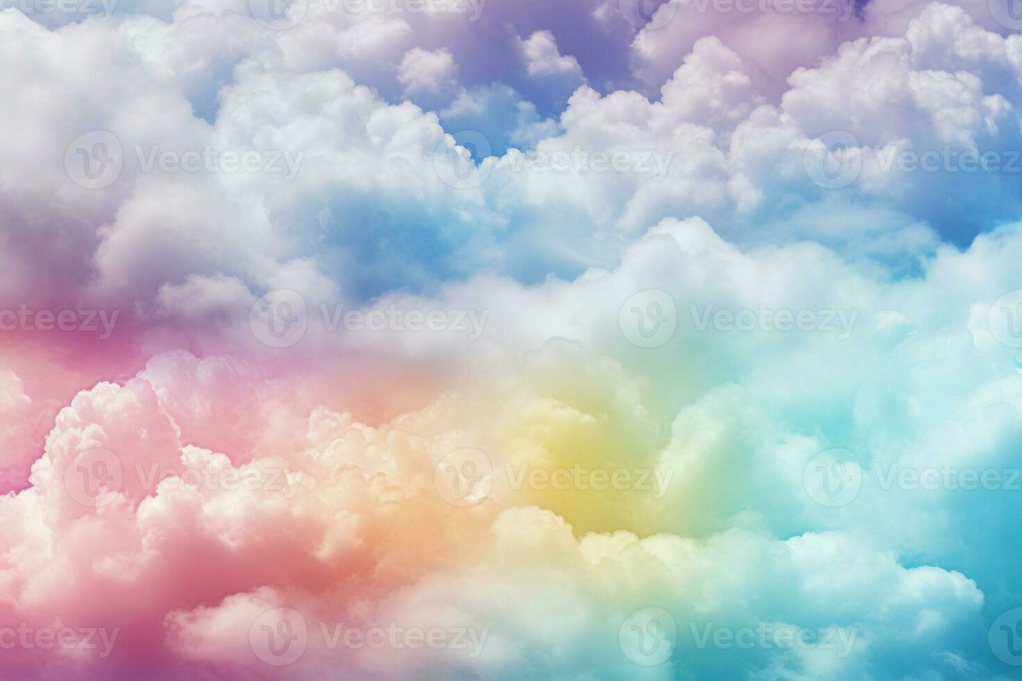 arco iris nubes generar ai foto