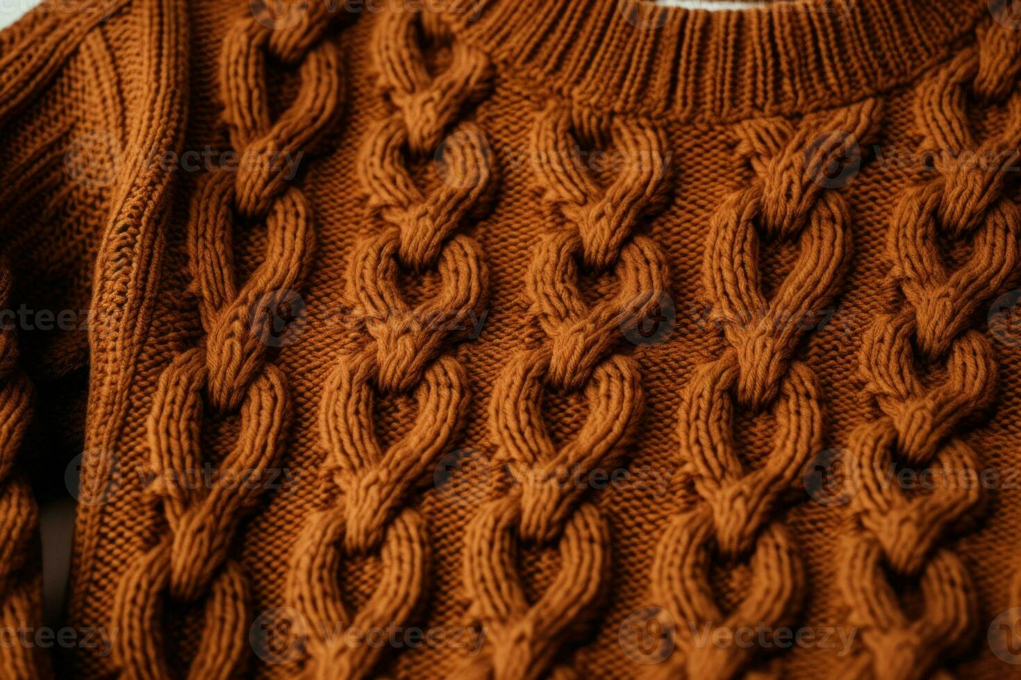 Pattern brown sweater banner. Generate Ai photo
