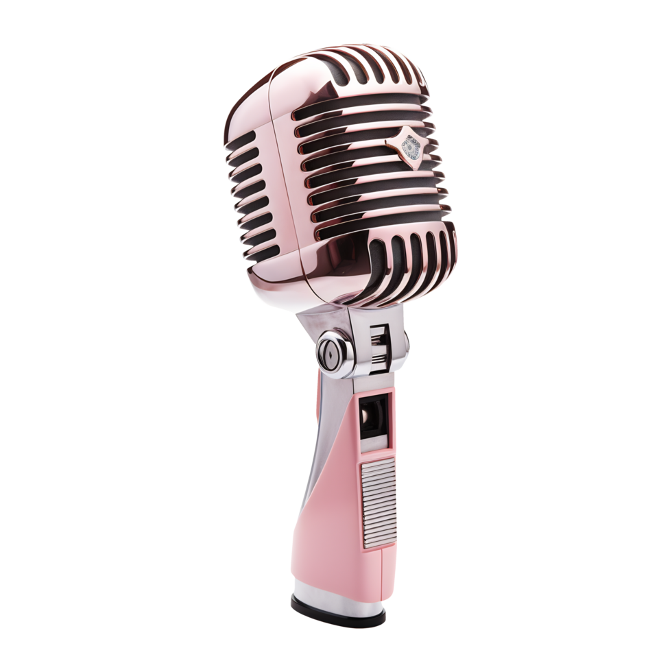 A microphone on a transparent background - AI Generated - Generative AI png