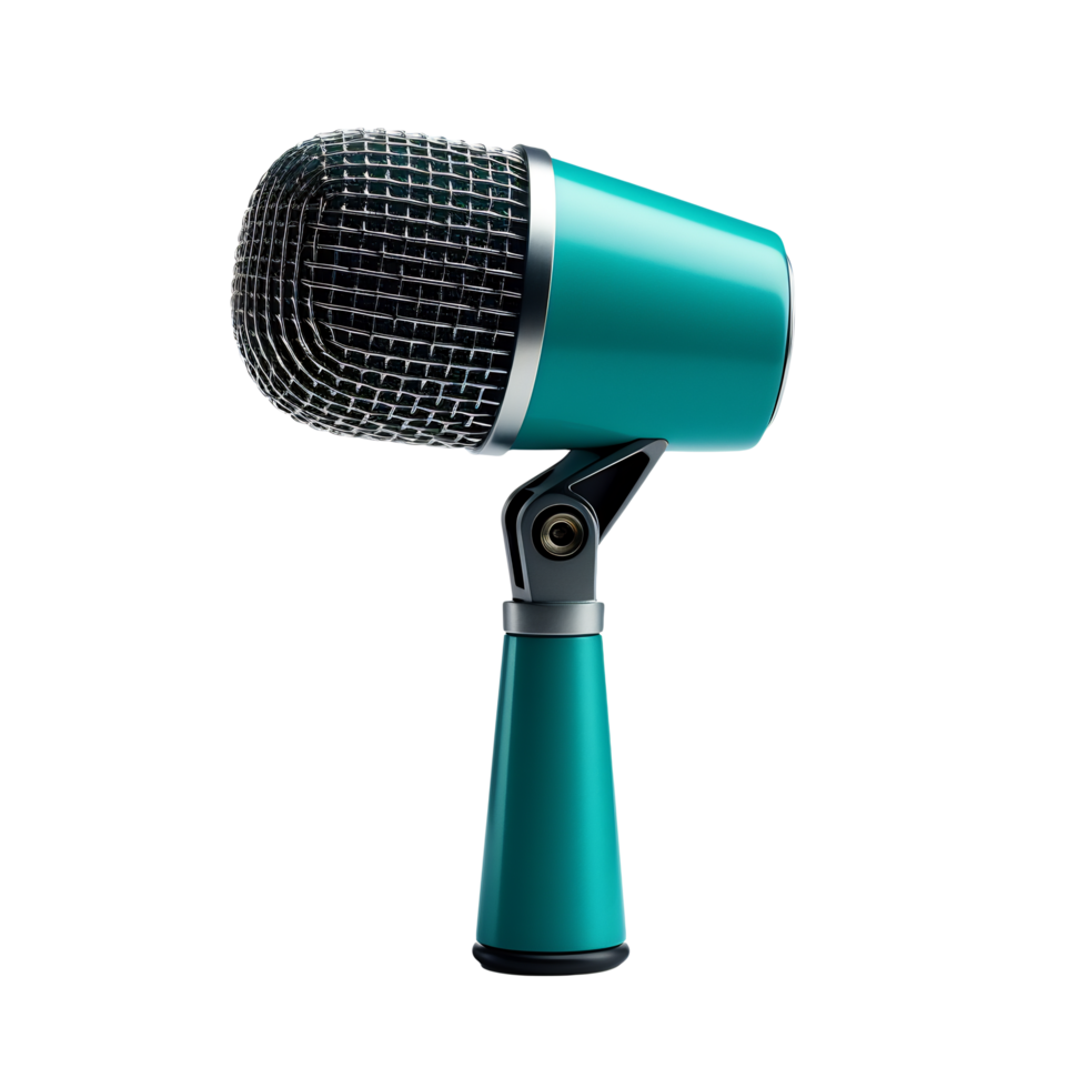 A microphone on a transparent background - AI Generated - Generative AI png