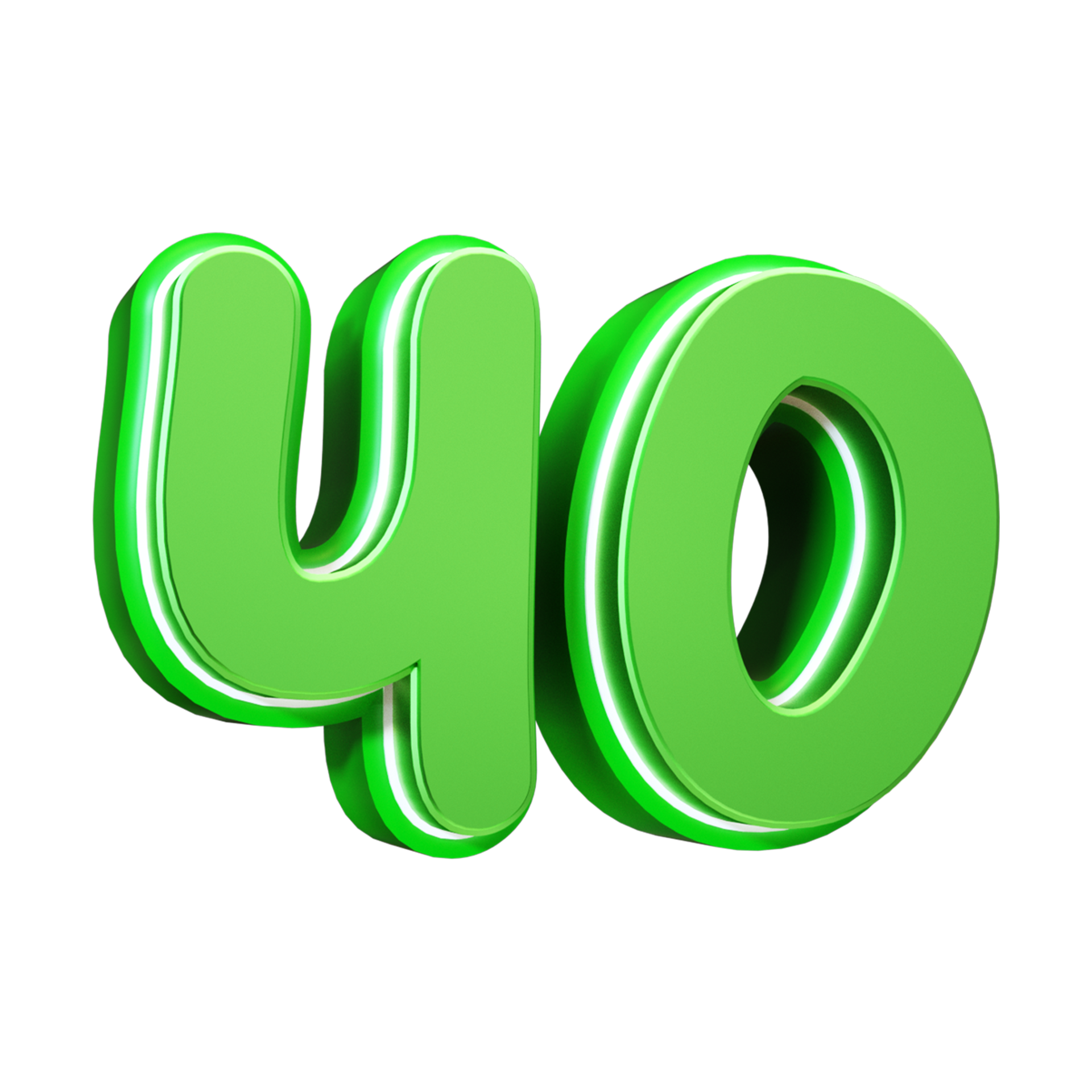 3d render green number 28703446 PNG
