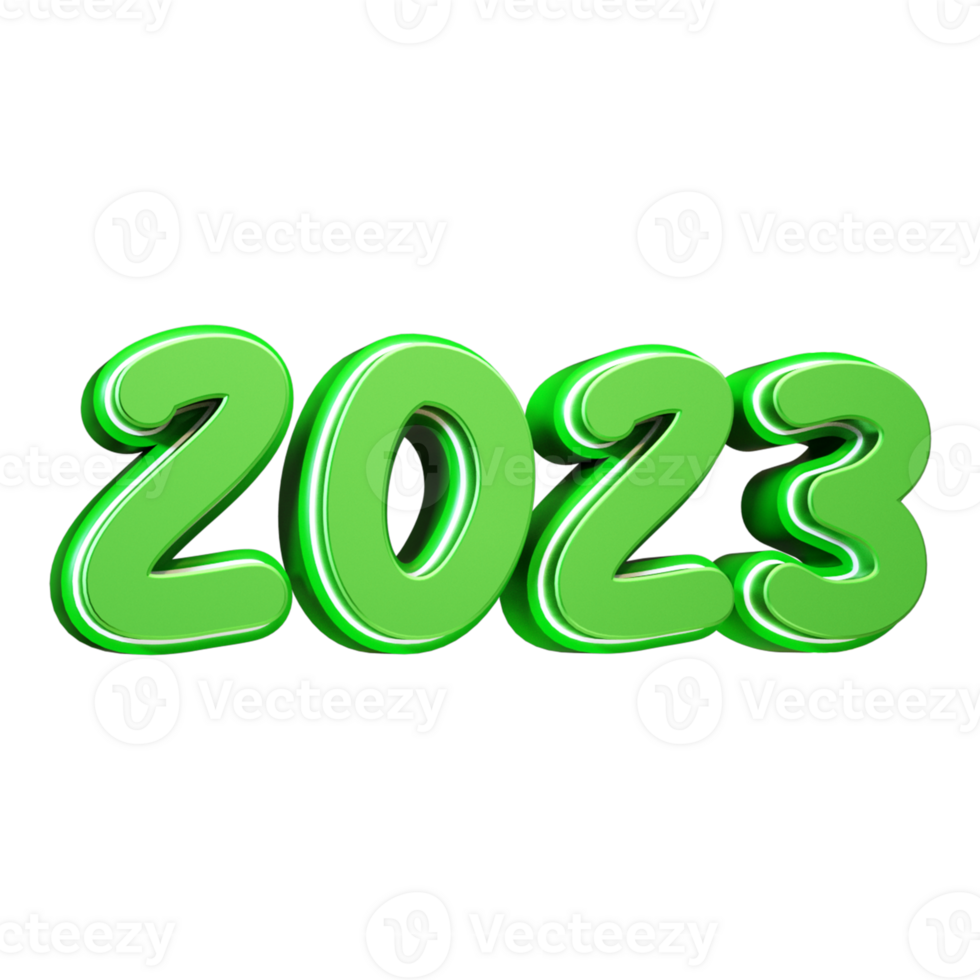 3d render green number png