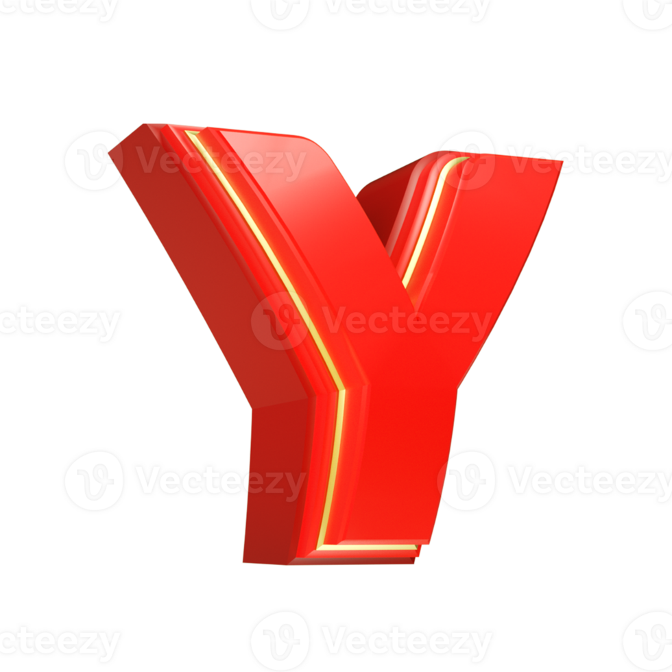 3d render red letter 28703497 PNG