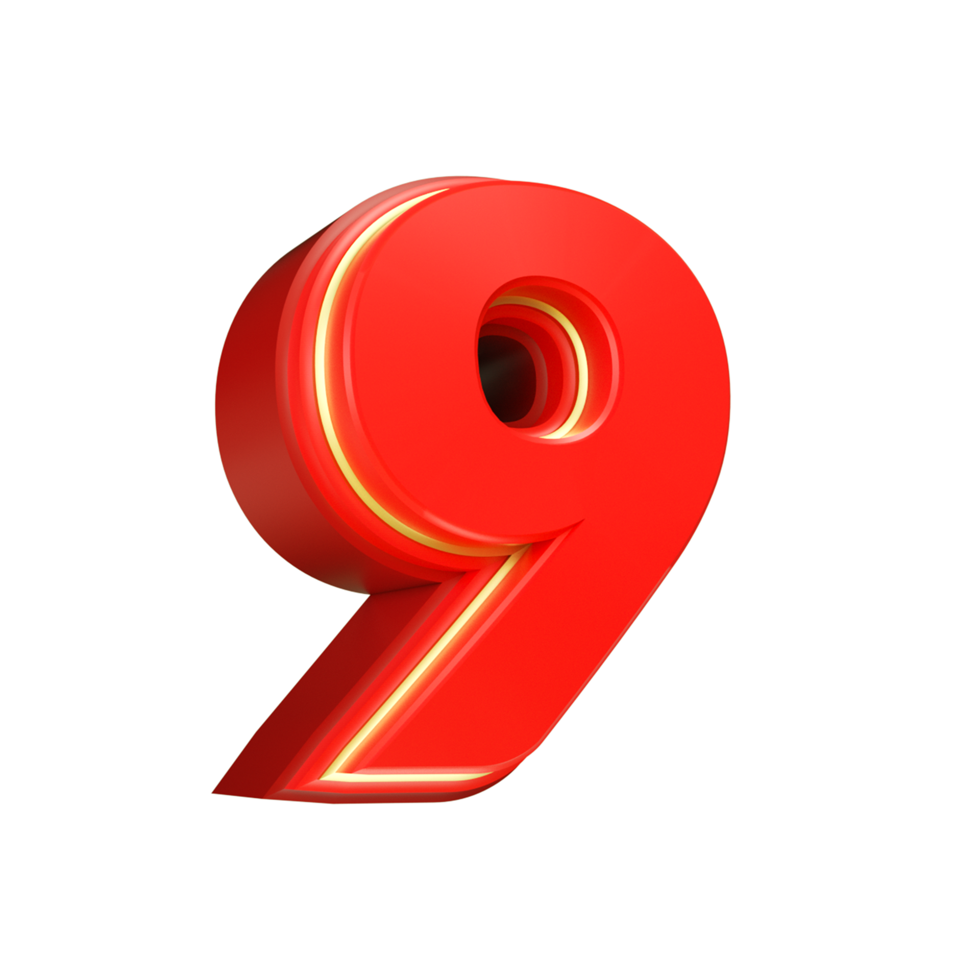 3d render red number 28703499 PNG