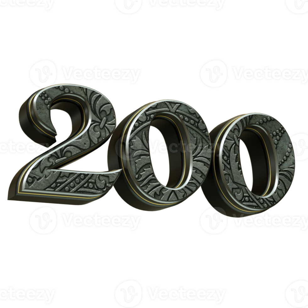 3d rendered medieval number png