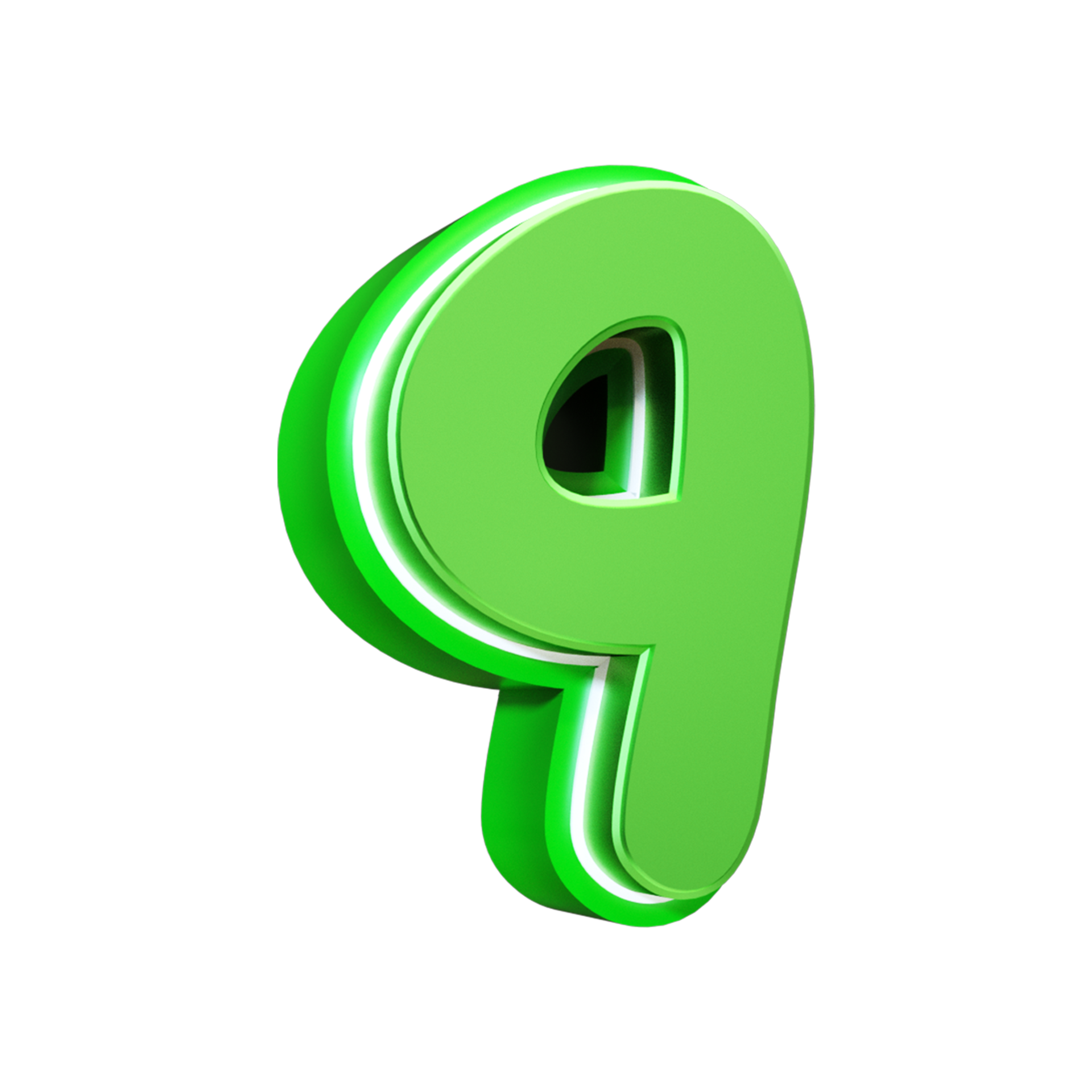 3d render green number 28703511 PNG