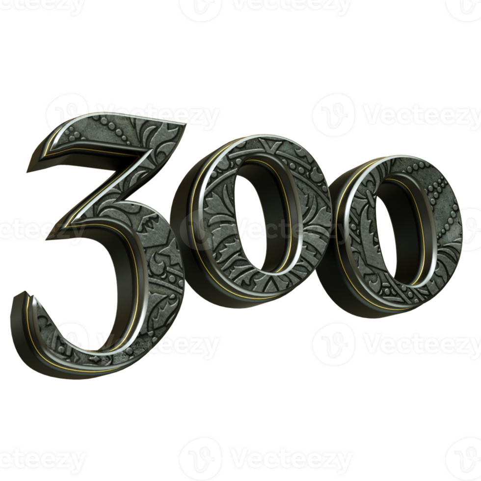 3d rendered medieval number png