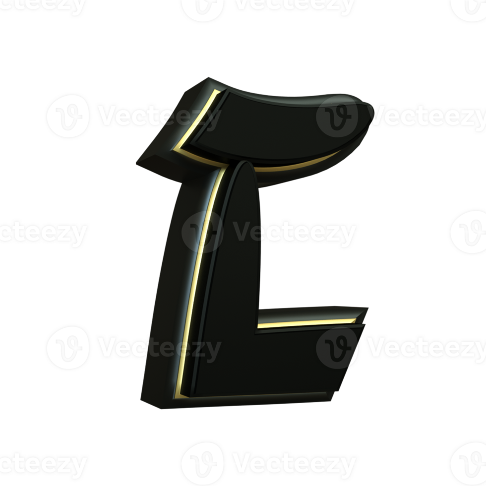 3d render japanese letter png