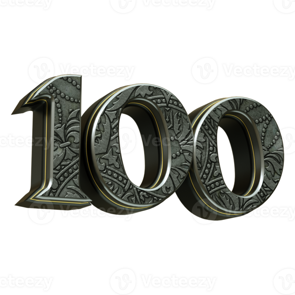 3d rendered medieval number png