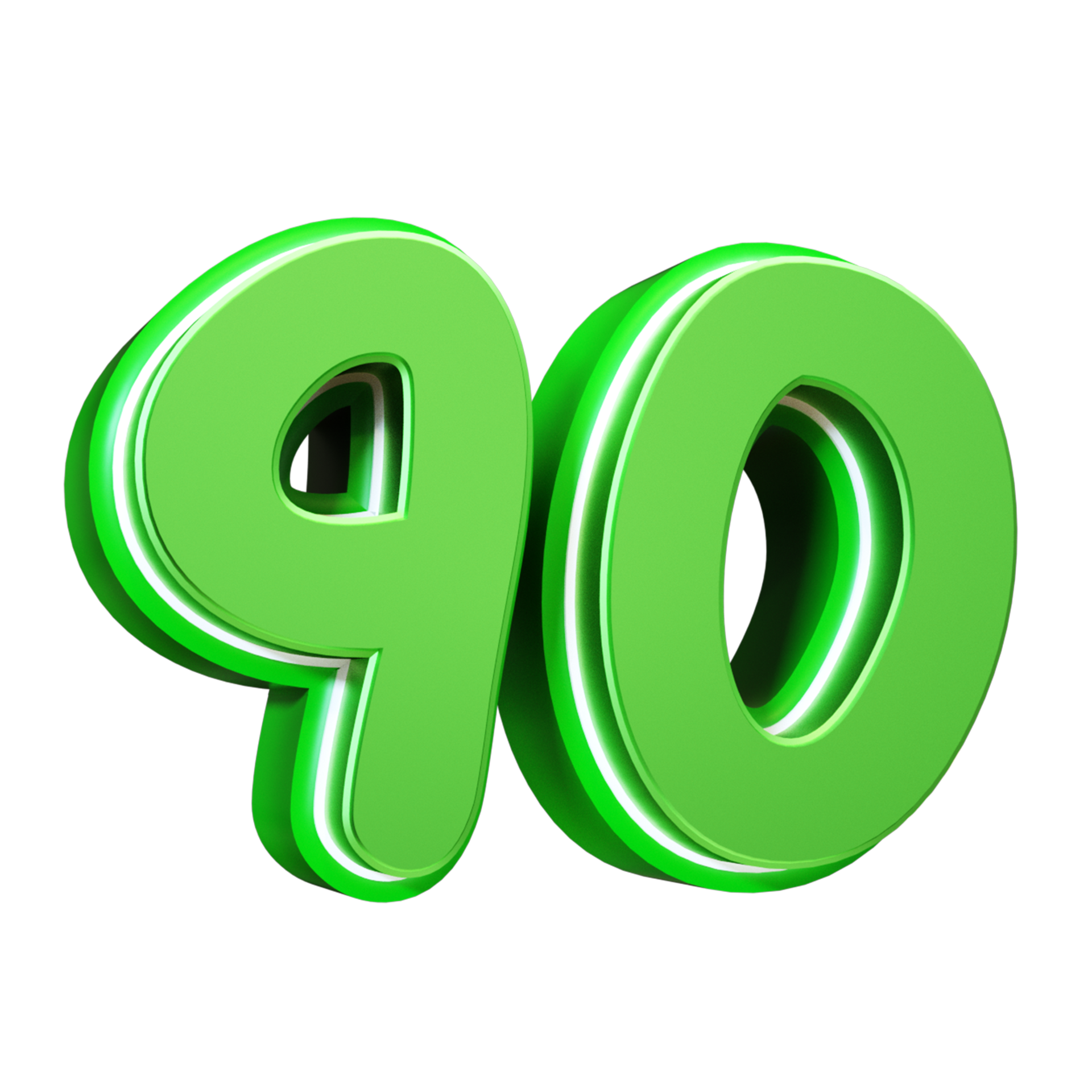 3d render green number 28703631 PNG