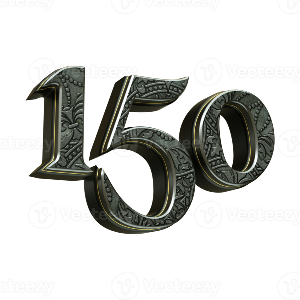 3d rendered medieval number png