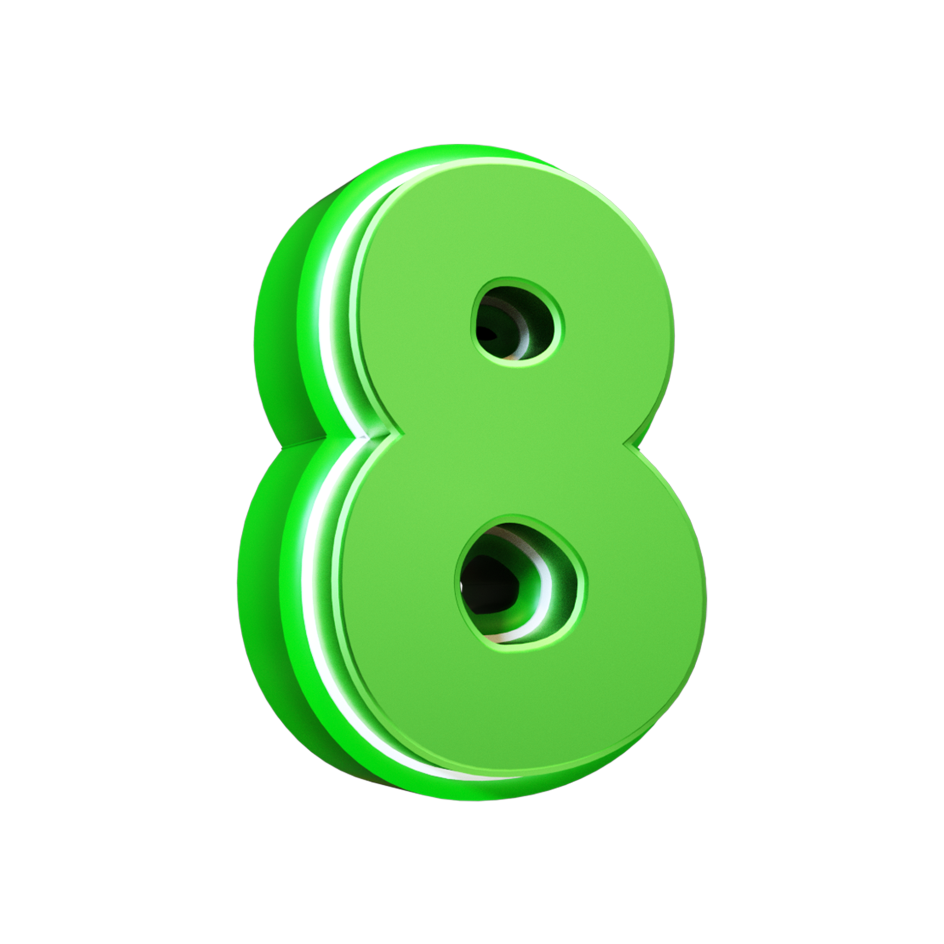 3d render green number 28703637 PNG