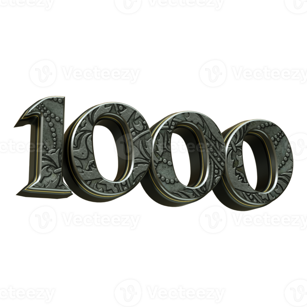 3d rendered medieval number png