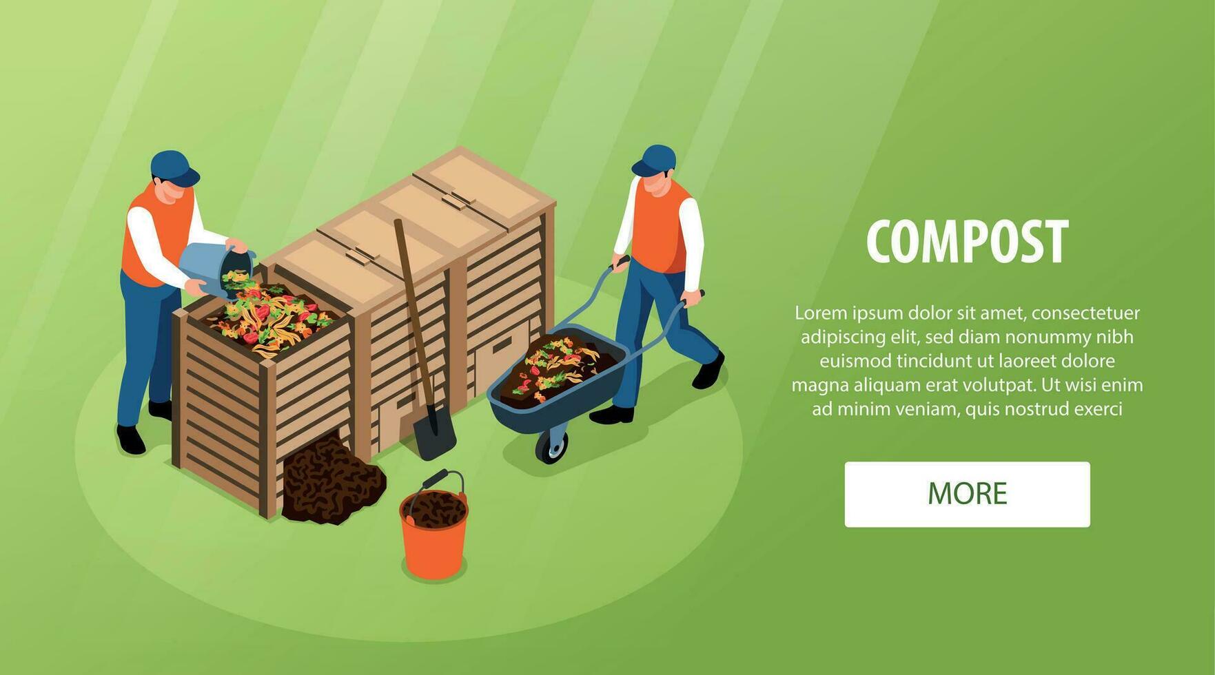 Compost Horizontal Banner vector