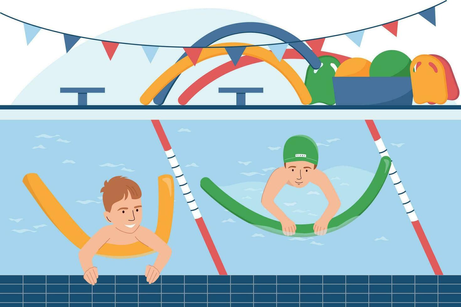 Water Safety Composition vector