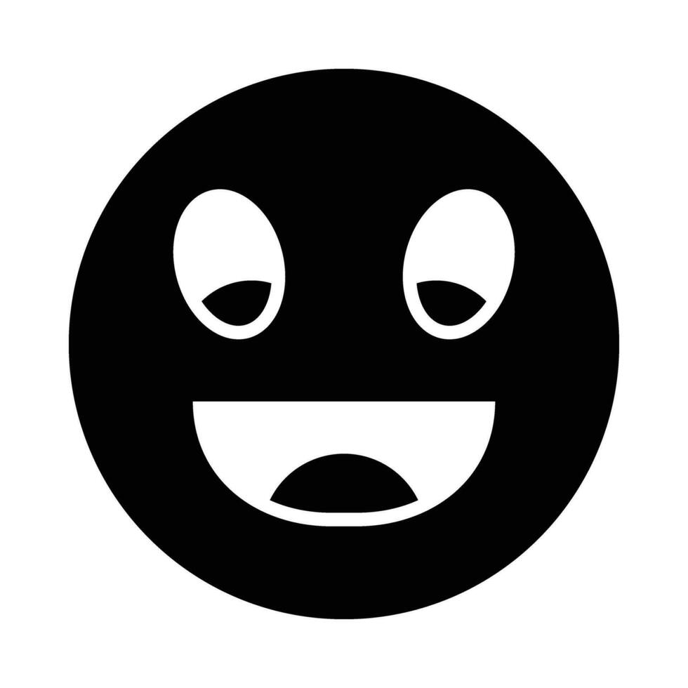 Happy Vector Glyph Icon For Personal And Commercial Use.