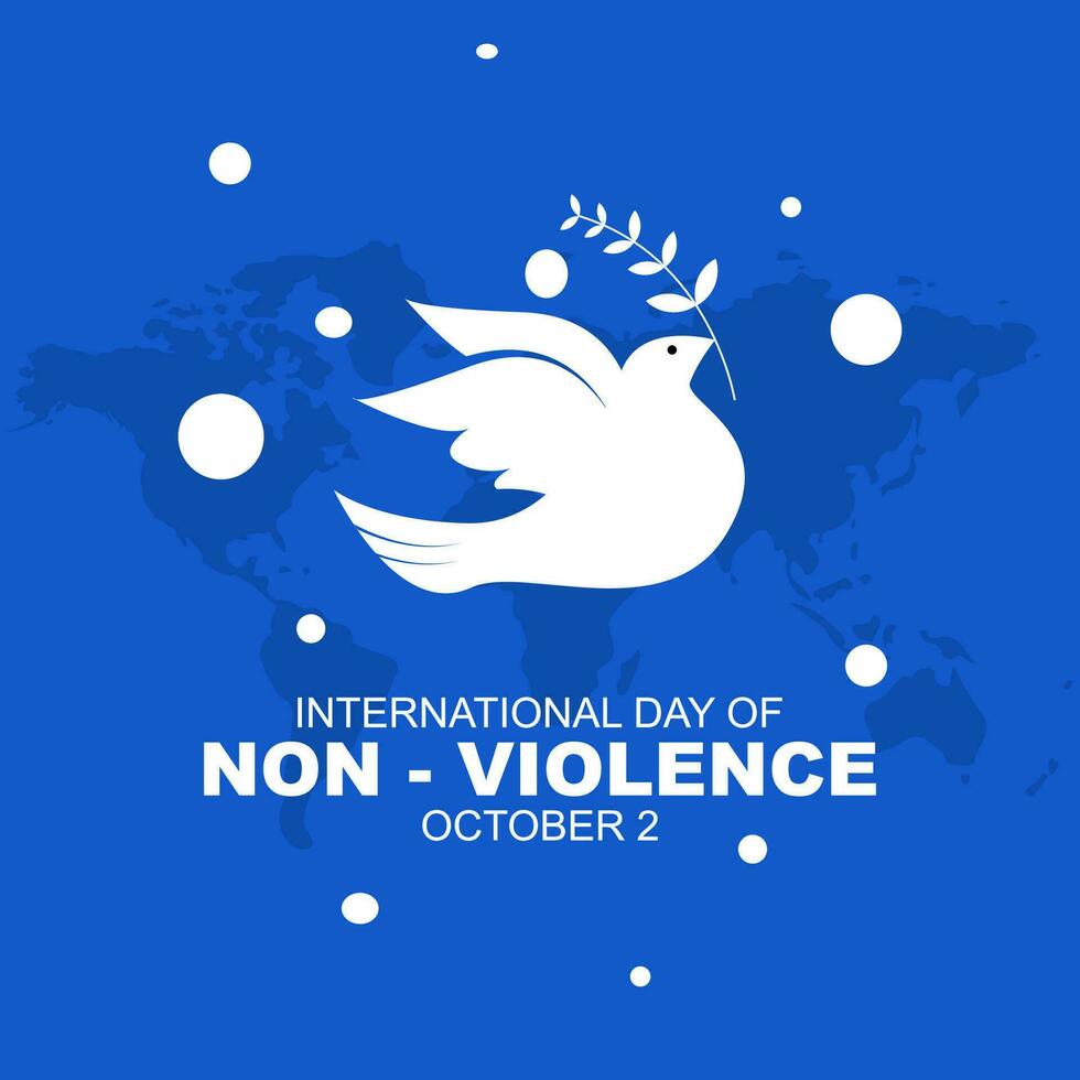 vector ilustración para internacional día de no violencia celebrado cada año en 2 octubre.