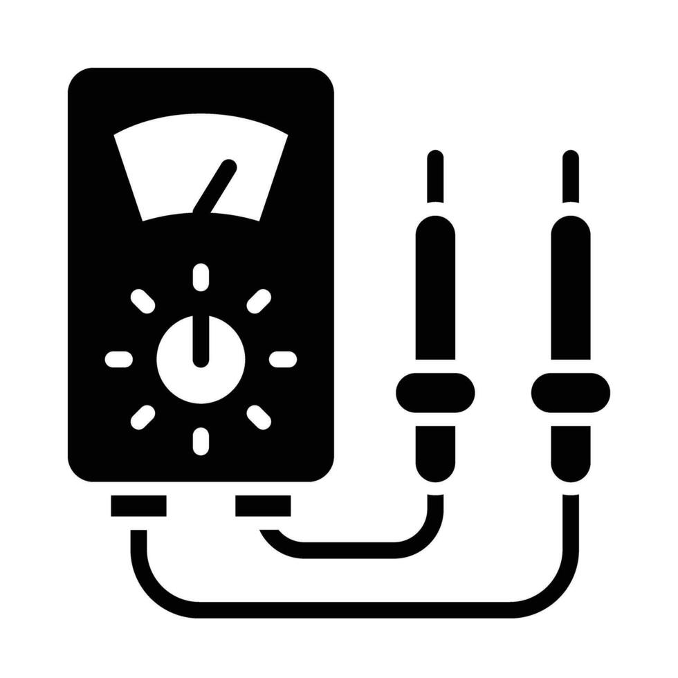 Voltmeter Vector Glyph Icon For Personal And Commercial Use.
