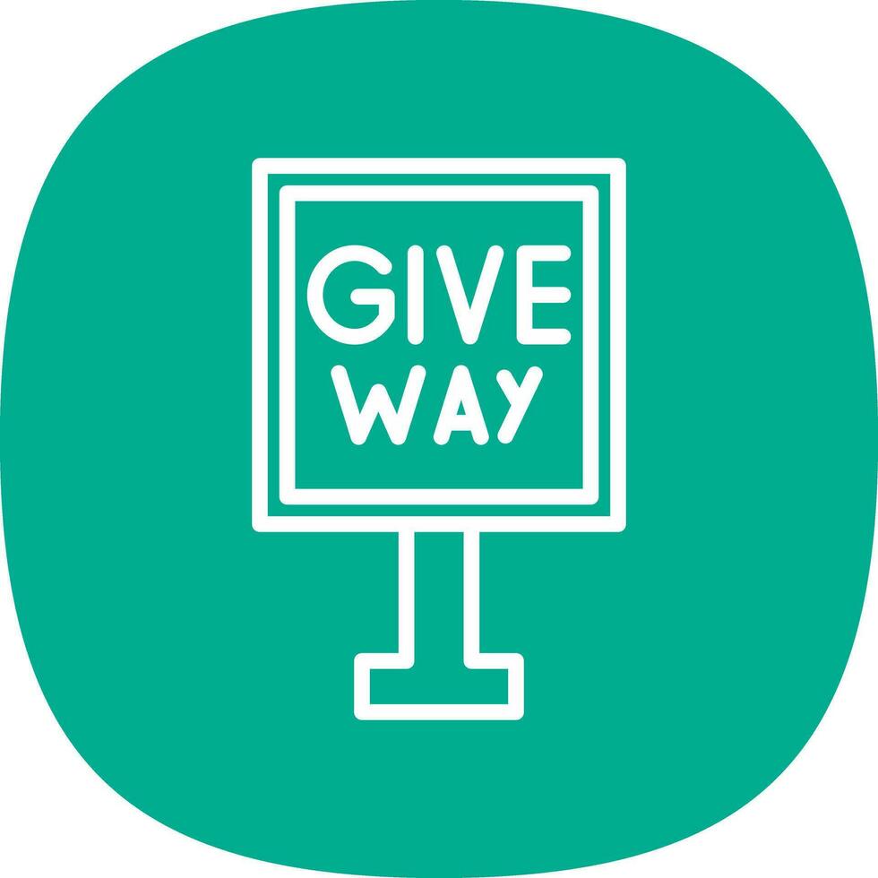 Give Way Vector Icon Design