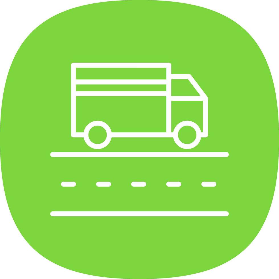 Truck Lane Vector Icon Design