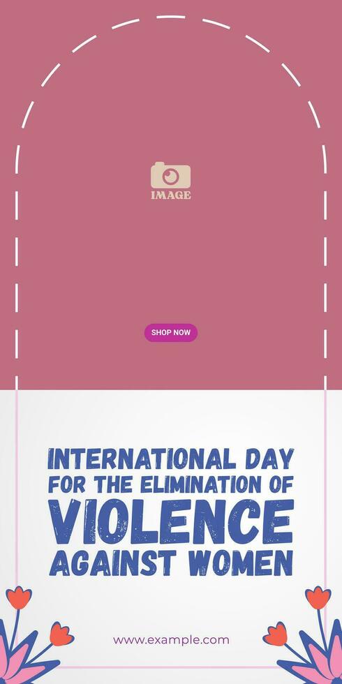 internacional día para el eliminación de violencia en contra mujer. diseño para presentaciones, antecedentes, pancartas, carteles, cubre vector