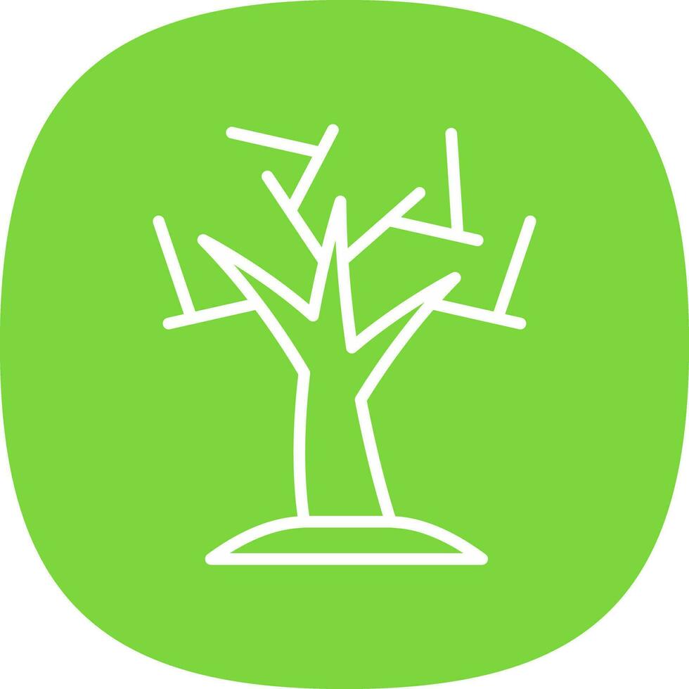 diseño de icono de vector de árbol seco